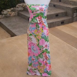 Strapless maxi dress